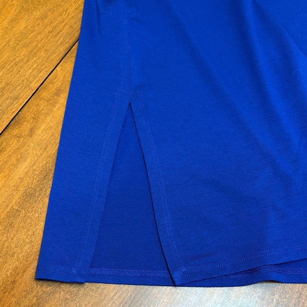 Eileen Fisher Cobalt Blue Long Sleeve Tunic, L - Picture 8 of 9